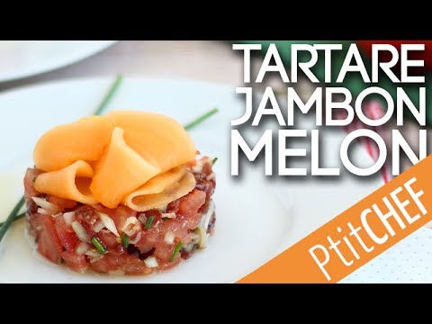 Recette de tartare au jambon, melon et tomates - Ptitchef.com