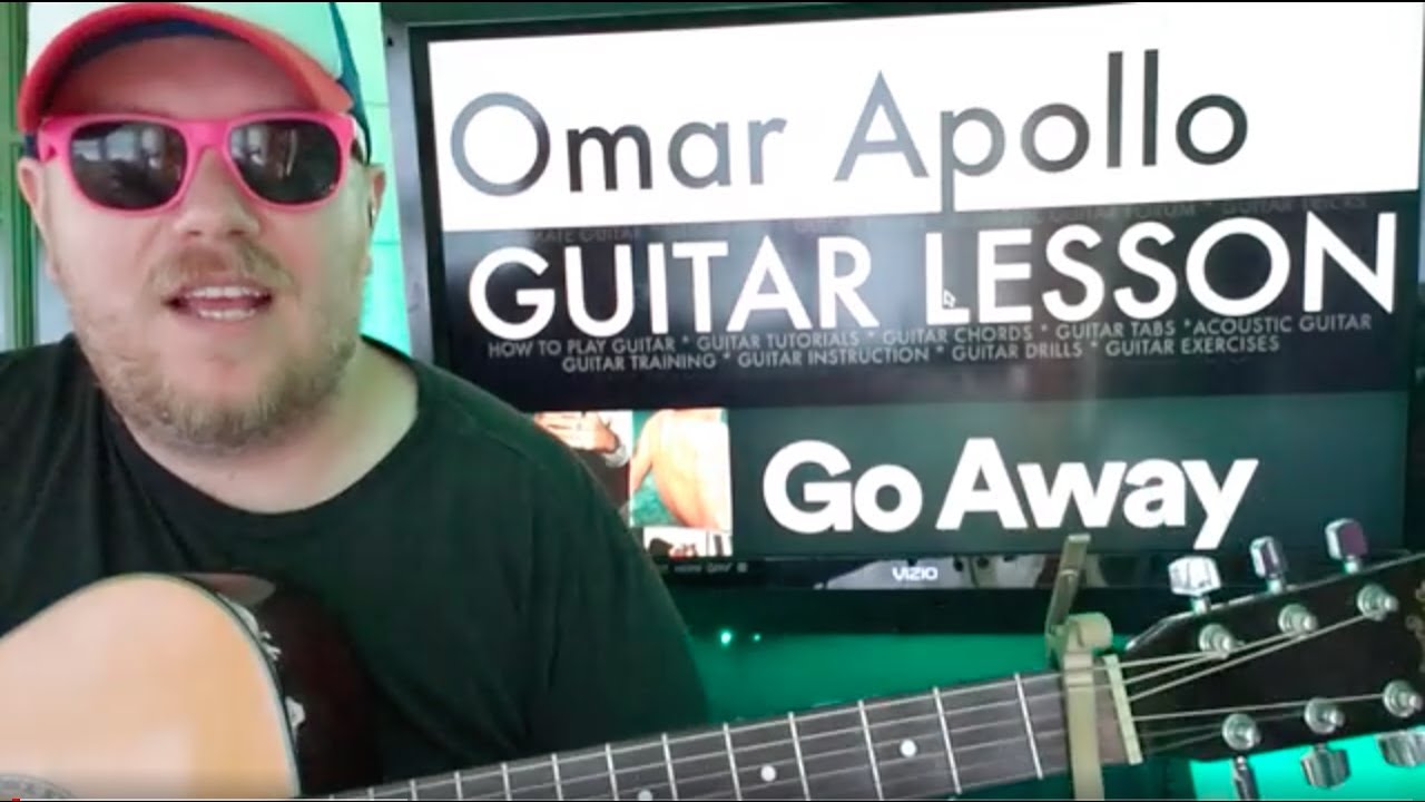 How To Play Go Away guitar Omar Apollo // easy guitar tutorial beginner lesson easy chords
