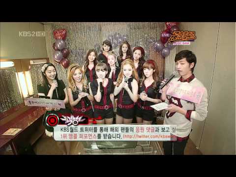 101029 KBS2 Music Bank SNSD Waiting Room HD