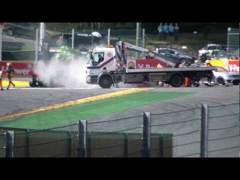 Crash Formula one 2012 Belgium