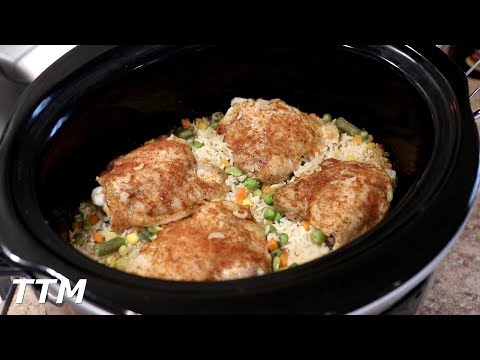 How to Make Chicken and Rice in the Slow Cooker~Easy Cooking