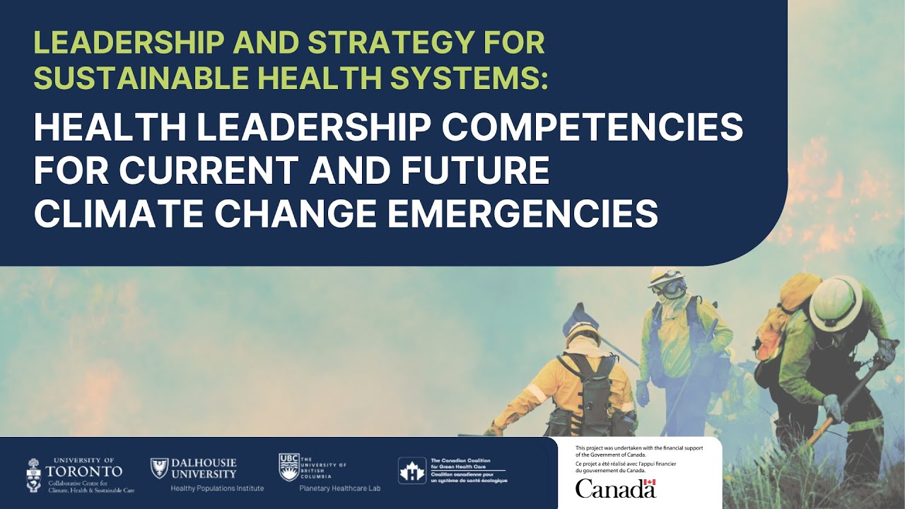 Health leadership competencies for current and future climate change emergencies