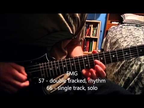 DiMarzio Tone Zone/Air Norton vs. EMG 57/66 Pickup Comparison
