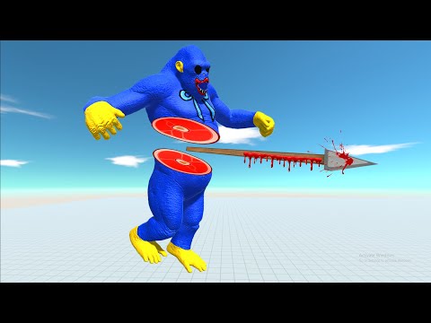 Deadly Trap Kills Huggy Goro Death Run - Animal Revolt Battle Simulator