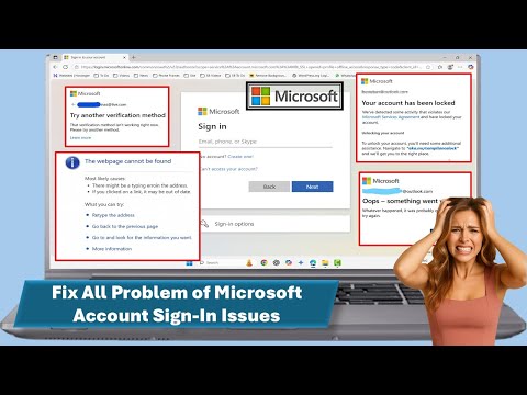 Fix All Problem of Microsoft Account Sign-In Issues (Webpage Not Found, Something Went Wrong, Lock)