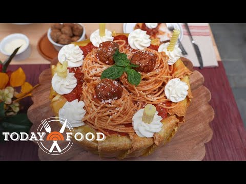Three-Cheese Pasta Cake With Meatballs: Get the Viral Recipe!
