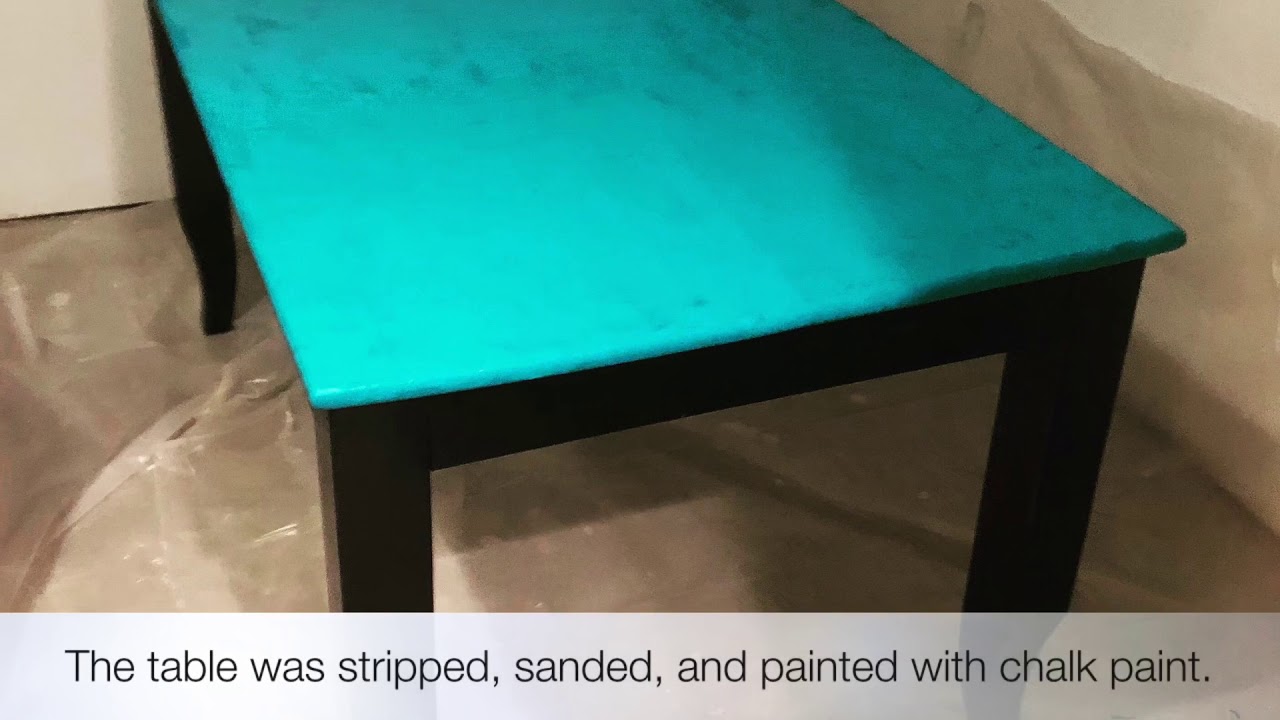 Up-Cycled Dining Room Table with Epoxy