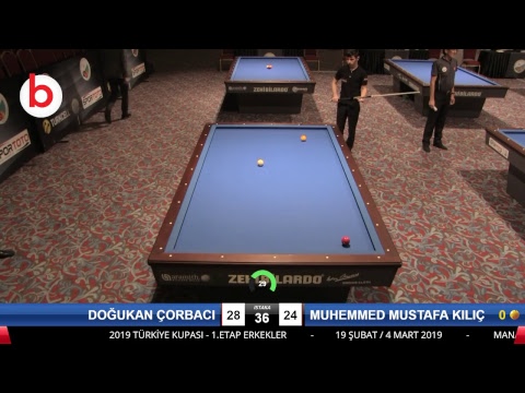 DOĞUKAN ÇORBACI & MUHEMMED MUSTAFA KILIÇ Bilardo Maçı - 2019 GENÇLER 1.ETAP-G FINAL