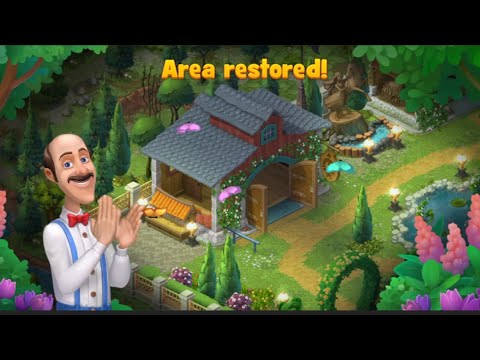Gardenscapes - STABLE GARDEN -  New Area Restored  ( PART 1/2 )