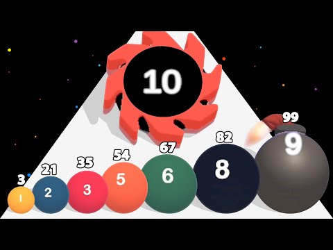 MERGE FALL 3D - ASMR Gameplay (Level Up Ball Digger) Part 02. Max Level