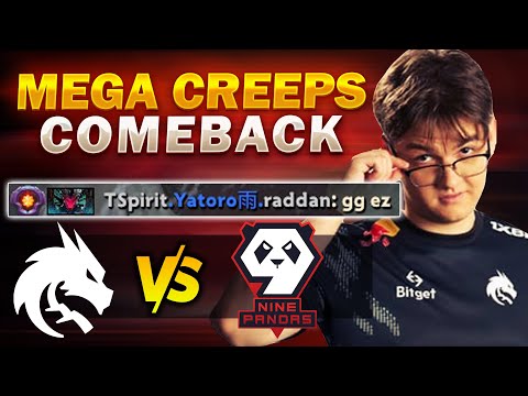 "gg ez" - Yatoro spicy allchat vs 9Pandas - MEGA CREEPS COMEBACK - Team Spirit vs 9Pandas