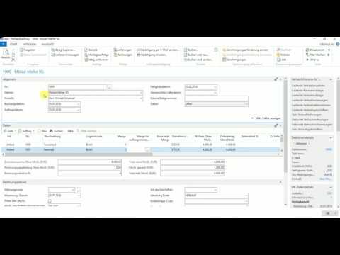 Einblick in das ERP-System Microsoft Dynamics NAV - Verkaufsauftrag