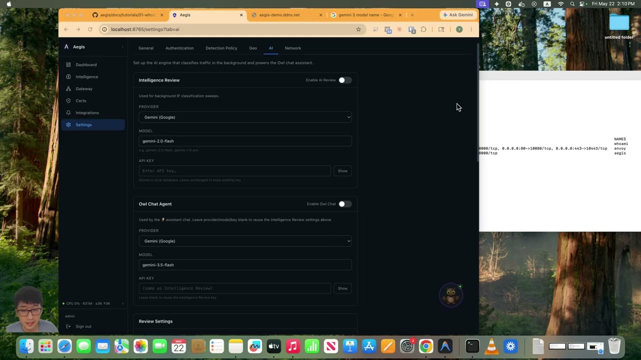 AI Configures HTTPS Gateway and TLS Certificates — Aegis + Owl AI
