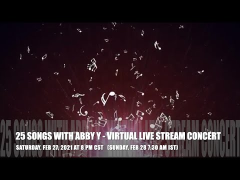 25 songs with Abby V - concert invitation