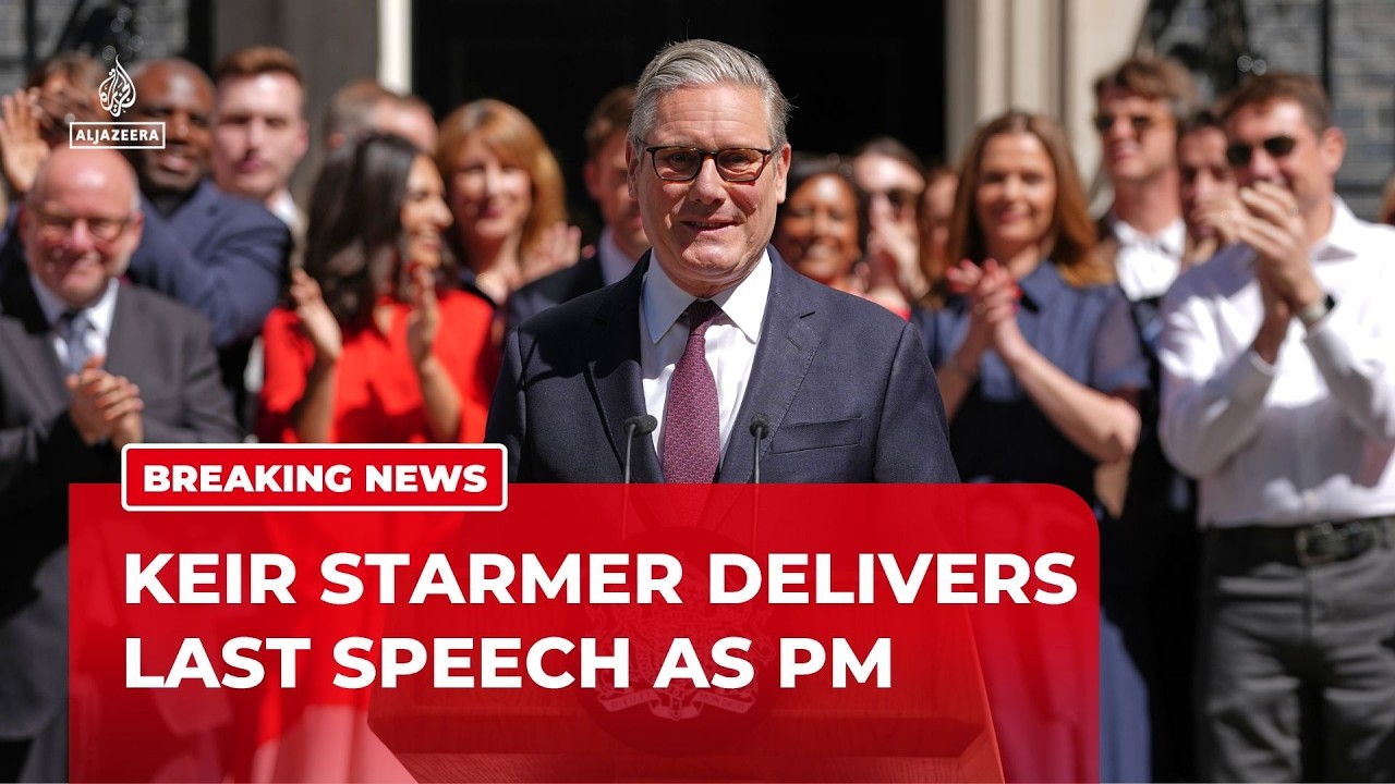 Keir Starmer says ‘my work is done’ as he resigns as UK prime minister