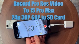 iPhone 15 Pro USB-C External Recording SD Card