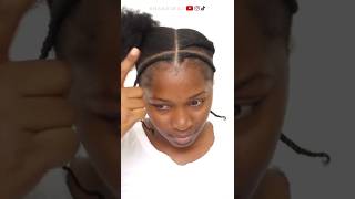 Simple And Cute Cornrow Hairstyle on Short 4C Natural Hair | Ladies wo