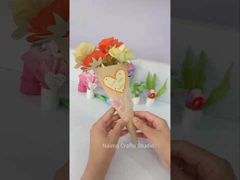 Mothers Day Bouquet | Diy Paper Flower Gift #shorts #shortsvideo #mothersday #paperflower #diygift