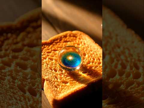 【4K】【ASMR】Pressing and Spreading Galaxy on toast #asmr #shorts #shortsfeed