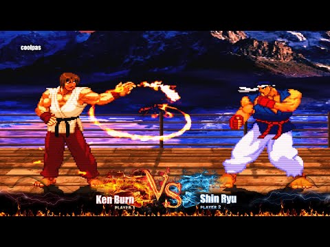 Ken Burn vs Shin Ryu | MUGEN
