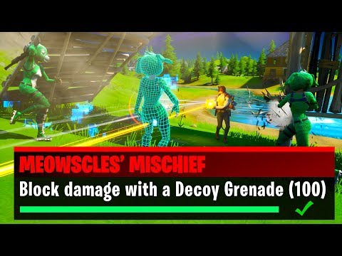 BLOCK DAMAGE WITH A DECOY GRENADE – MEOWSCLES' MISCHIEF CHALLENGES FORTNITE SEASON 2