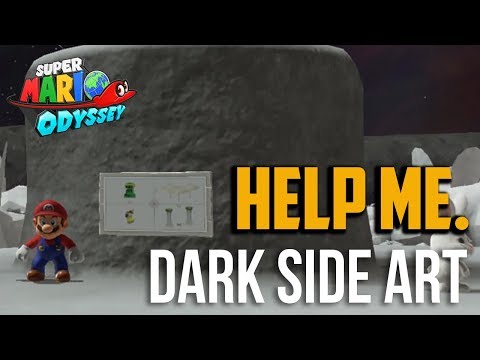 Super Mario Odyssey : All Found With Dark Side Art Moon Locations in Dark Side Kingdom