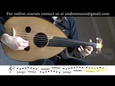 Technical Oud Exercise; Maqam Rast - Al Msann Book, Oud Method تمرين تقني على العود من مقام راست