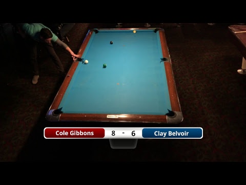 Cole Gibbons vs Clay Belvoir in 2nd US Open 9-ball Qualifier Feb 2019