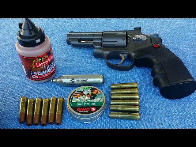 Vídeo relacionado con Revólver Crosman SNR357 CO2 (4,5mm) | Pistola de Aire comprimido (balines de Plomo). Arma de Co2. Calibre 4,5mm