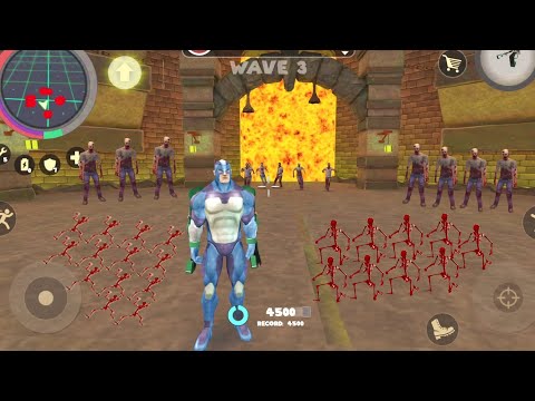 Rope Hero: Vice Town (Lightning strike on Zombie) Lightning Kill Zombies  - Android Gameplay HD