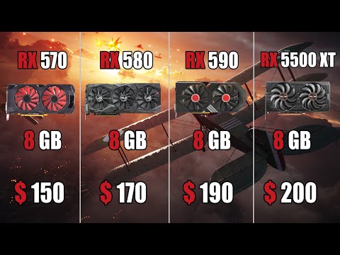RX 570 vs RX 580 vs RX 590 vs RX 5500 XT Test in 10 Games | 1080P