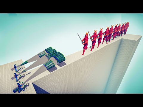 CAN 10x SAMURAI GIANT CROSS THE BRIDGE? - Totally Accurate Battle Simulator TABS