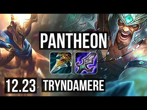 PANTHEON vs TRYNDAMERE (TOP) | 7 solo kills, 1.8M mastery, 1000+ games | EUW Diamond | 12.23