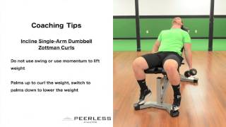 421. Incline Single Arm Dumbbell Zottman Curls