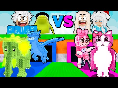 Girls vs Boys with 10x Luck in Steal a Brainrot