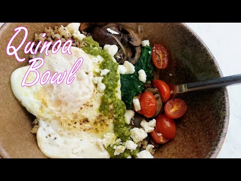 Savory Quinoa Power Bowl with Eggs, Pesto & Feta | Healthy Breakfast 2025