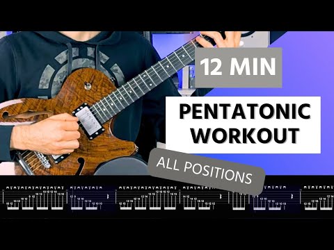 12 MIN A MINOR PENTATONIC WORKOUT - Get Faster Today!