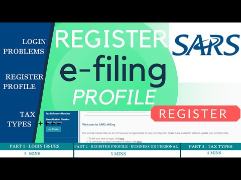 Register on SARS efiling - Business Tax Types