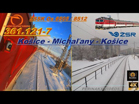 4K Cabview ► 361.121 "Morozmrd" / Košice - Michaľany  ► Extreme Winter Conditions ❄️