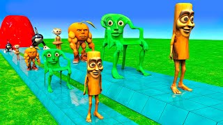 Long Slide Game With Cow Elephant Gorilla Hippopotamus Tiger 3d Animal Game Funny 3d Animals