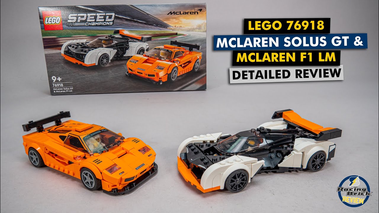 LEGO Speed Champions 76918 McLaren Solus GT & McLaren F1 LM detailed building review