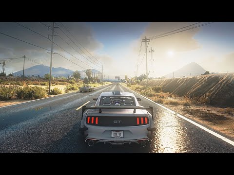 GTA V: Realistic Graphics MOD Ultra Settings Gameplay Part 52 - Ray Tracing Graphics MOD 2K 60FPS PC
