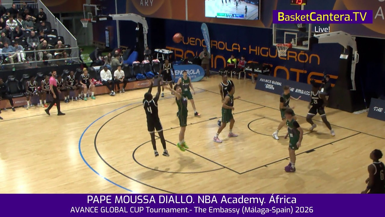 PAPE MOUSSA DIALLO (´08). NBA Academy (África). AVANCE GLOBAL CUP Tournament.The Embassy Málaga 2026