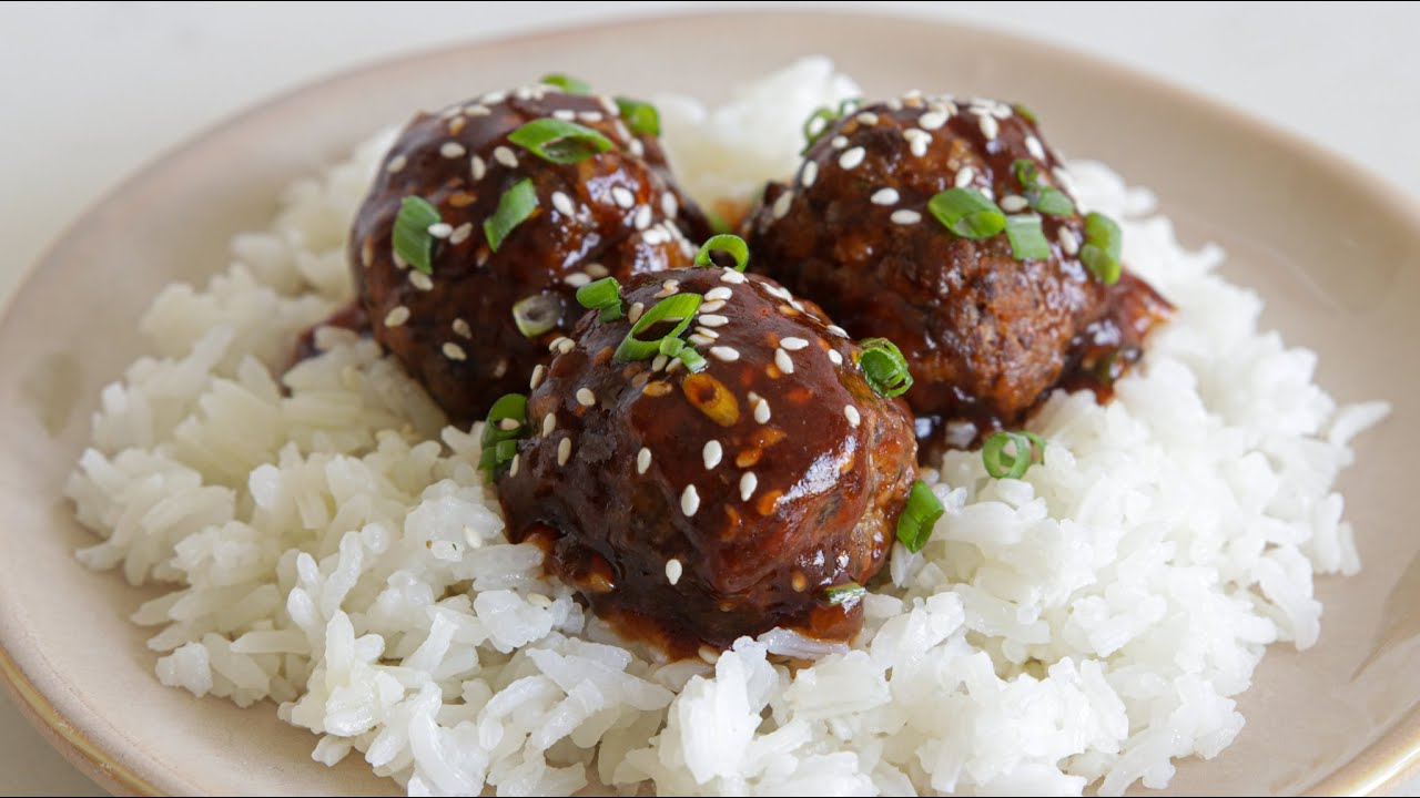 Korean BBQ Meatballs Recipe - The Cooking Foodie