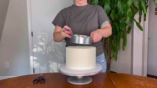How to Stack a Two Tier Cake |  EASY BEGINNER TUTORIAL |