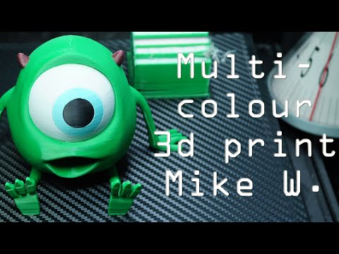 Mike Wazowski MultiColour 3D Print Timelapse #77 prusa mmu 3d printing timelapse Monster University