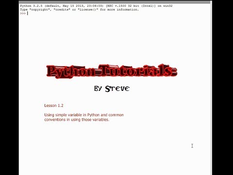 Python Tutorial V3 2 5 Lesson 2 Introduction To Python Variables