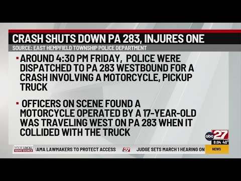 Teen seriously injured after motorcycle crash in Lancaster County