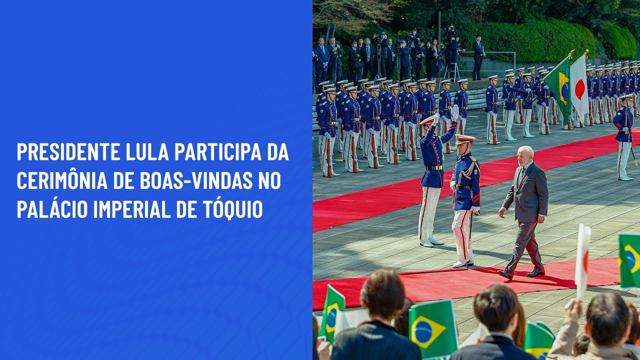 Presidente Lula participa da cerimônia de boas-vindas no Palácio Imperial de Tóquio