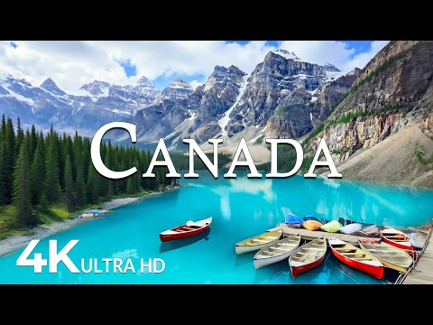 FLYING OVER CANADA (4K UHD) – Soothing Music Along With Beautiful Nature Video - 4K Video ULTRA HD